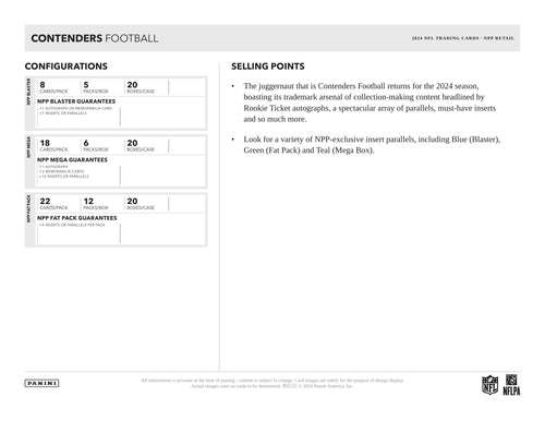 Panini Contenders NFL Football 2024 - Mega Box