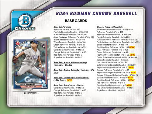 Topps Bowman Chrome Baseball 2024 - Hobby Box