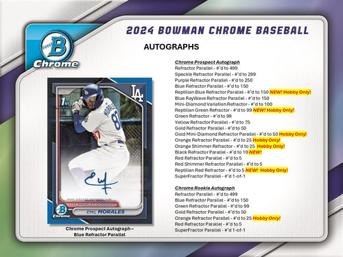 Topps Bowman Chrome Baseball 2024 - Hobby Box