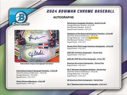 Topps Bowman Chrome Baseball 2024 - Hobby Box