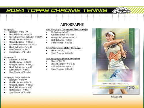 Topps Chrome Tennis 2024 - Hobby Box