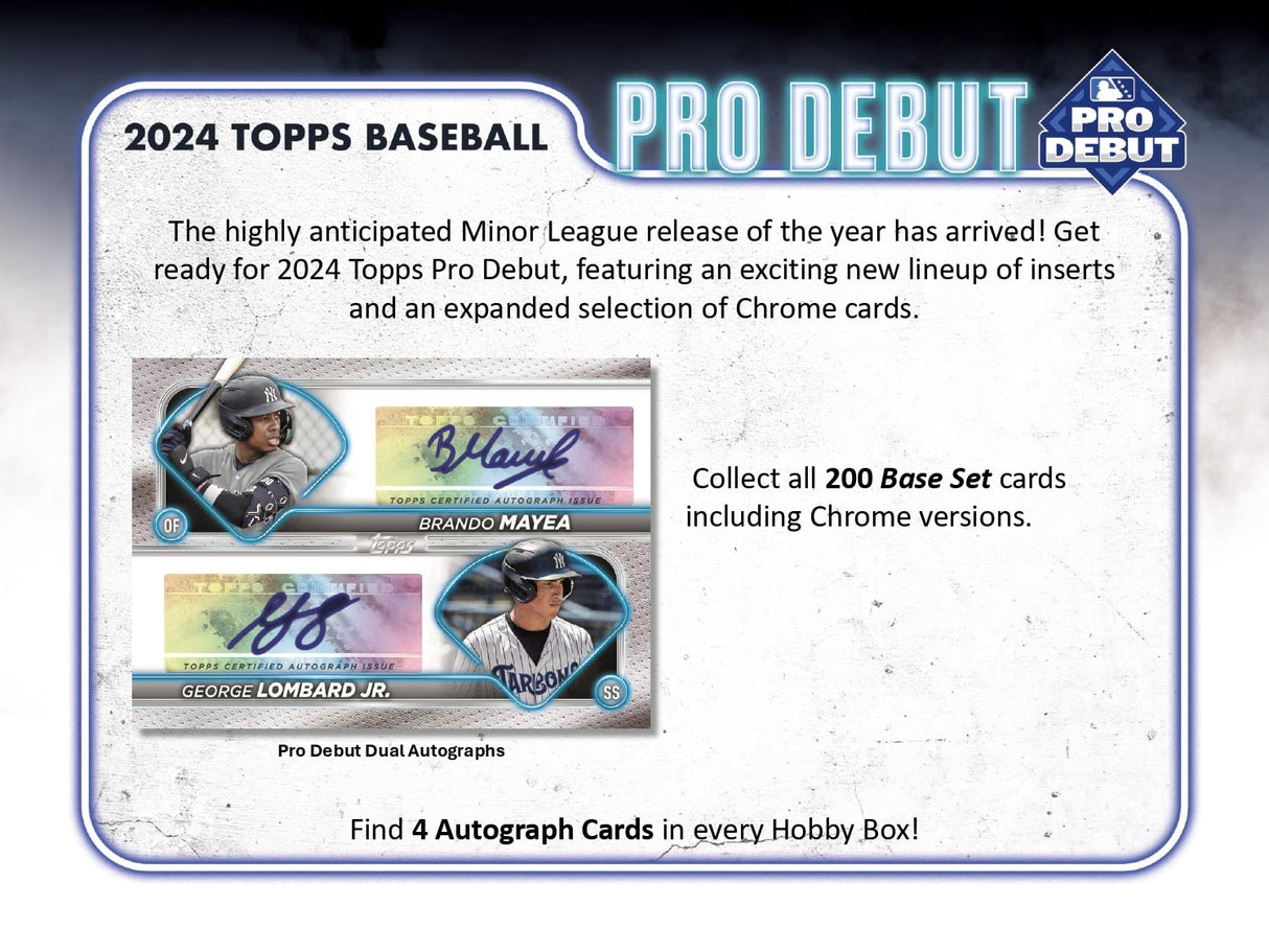 Topps Pro Debut Baseball 2024 - Hobby box