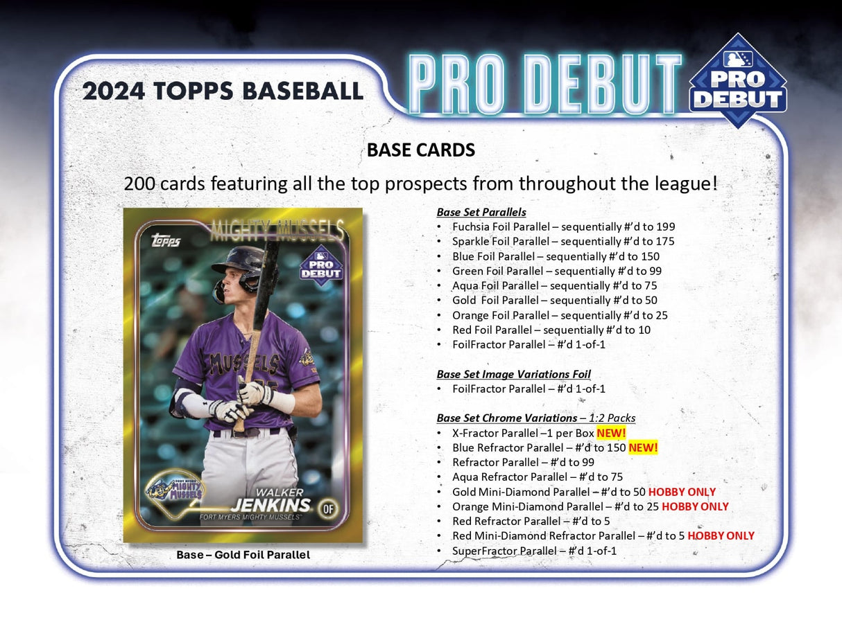 Topps Pro Debut Baseball 2024 - Hobby box