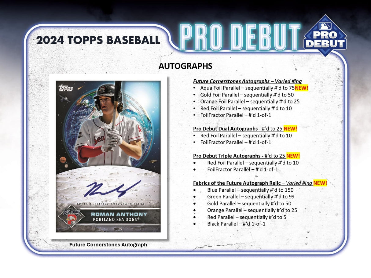 Topps Pro Debut Baseball 2024 - Hobby box