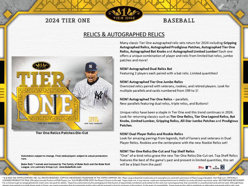 Topps Tier One Baseball 2024 - Hobby Box