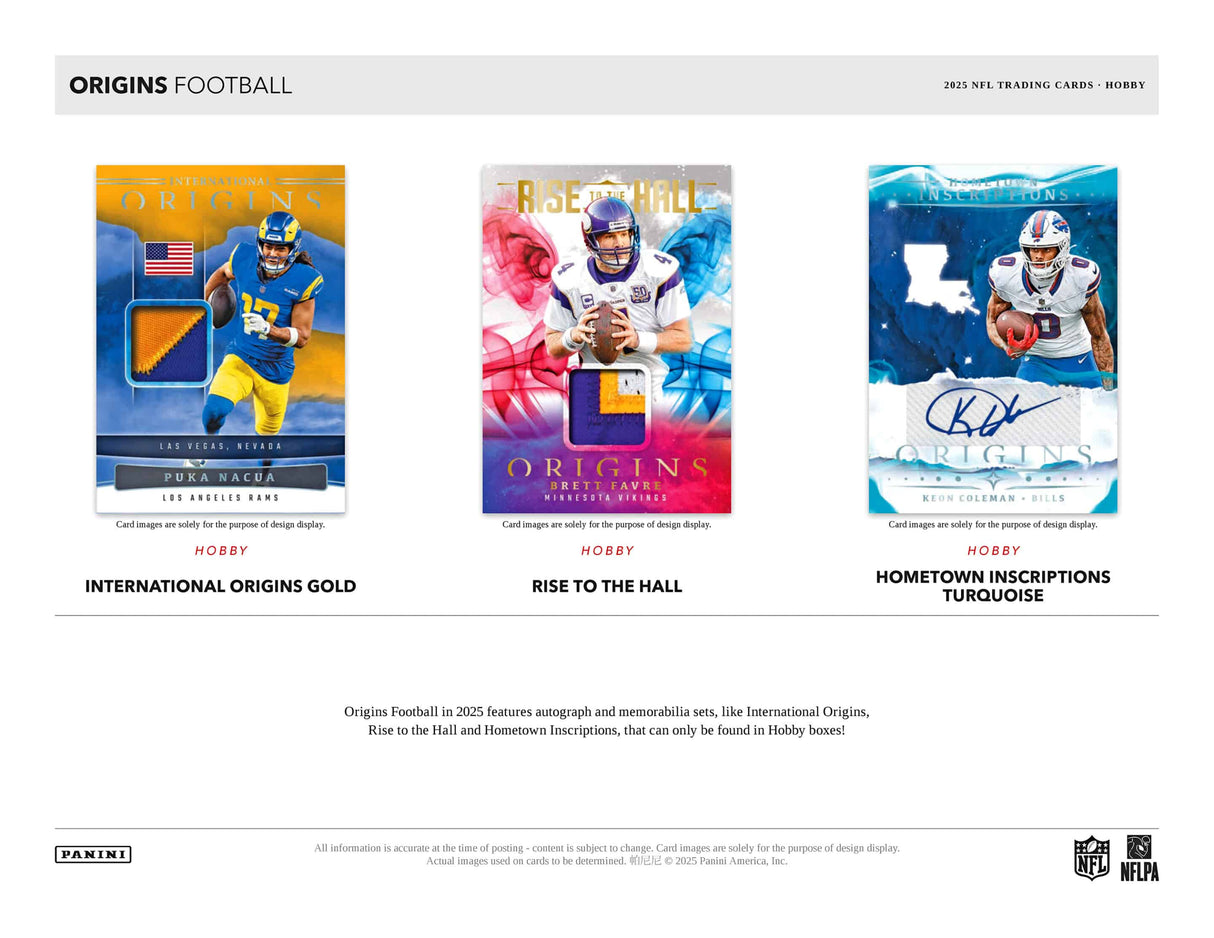 Panini Origins Football 2025 - Hobby Box