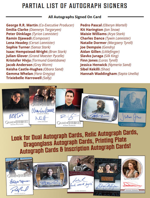 Rittenhouse Game of Thrones The Great Houses 2025 - Hobby Box