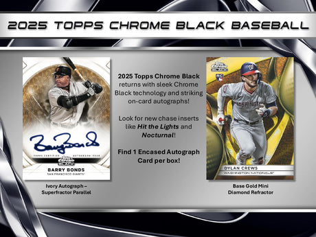 Topps Chrome Black Baseball 2025 - Hobby Box