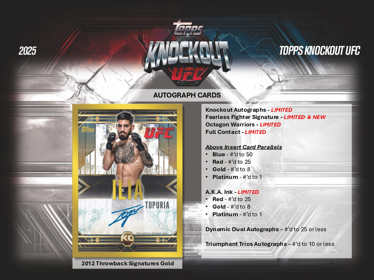 Topps UFC Knockout 2025 - Hobby Box