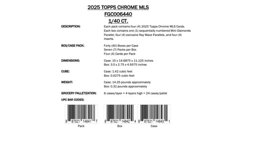 Topps Chrome MLS 2025 - Value Box