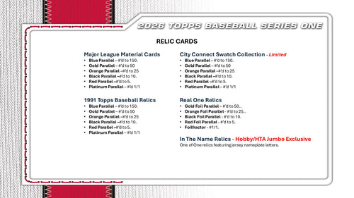 Topps MLB Baseball Series 1 2026 - Jumbo Box