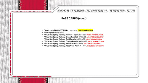 Topps MLB Baseball Series 1 2026 - Value Box
