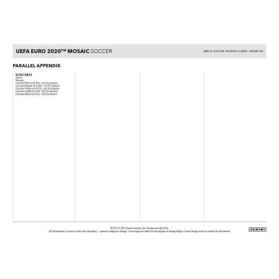Panini Mosaic UEFA EURO 2020/21 - Hybrid H2 Box