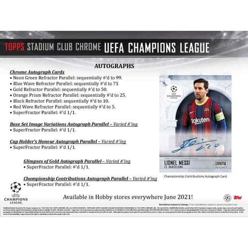 Topps Chrome Stadium Club UEFA 2020/21 - Hobby Box