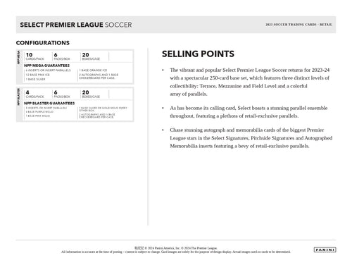 Panini Select Premier League 2023/24 - Mega Box