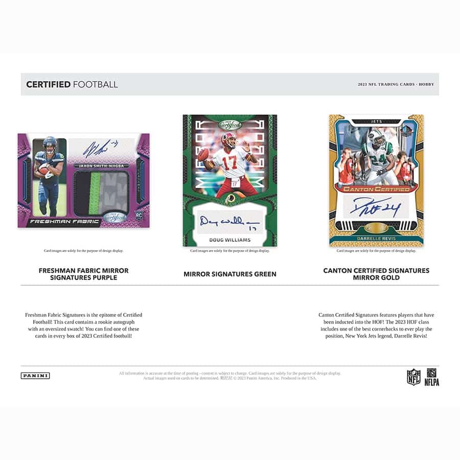 Panini Certified NFL Football 2023 - Hobby Box