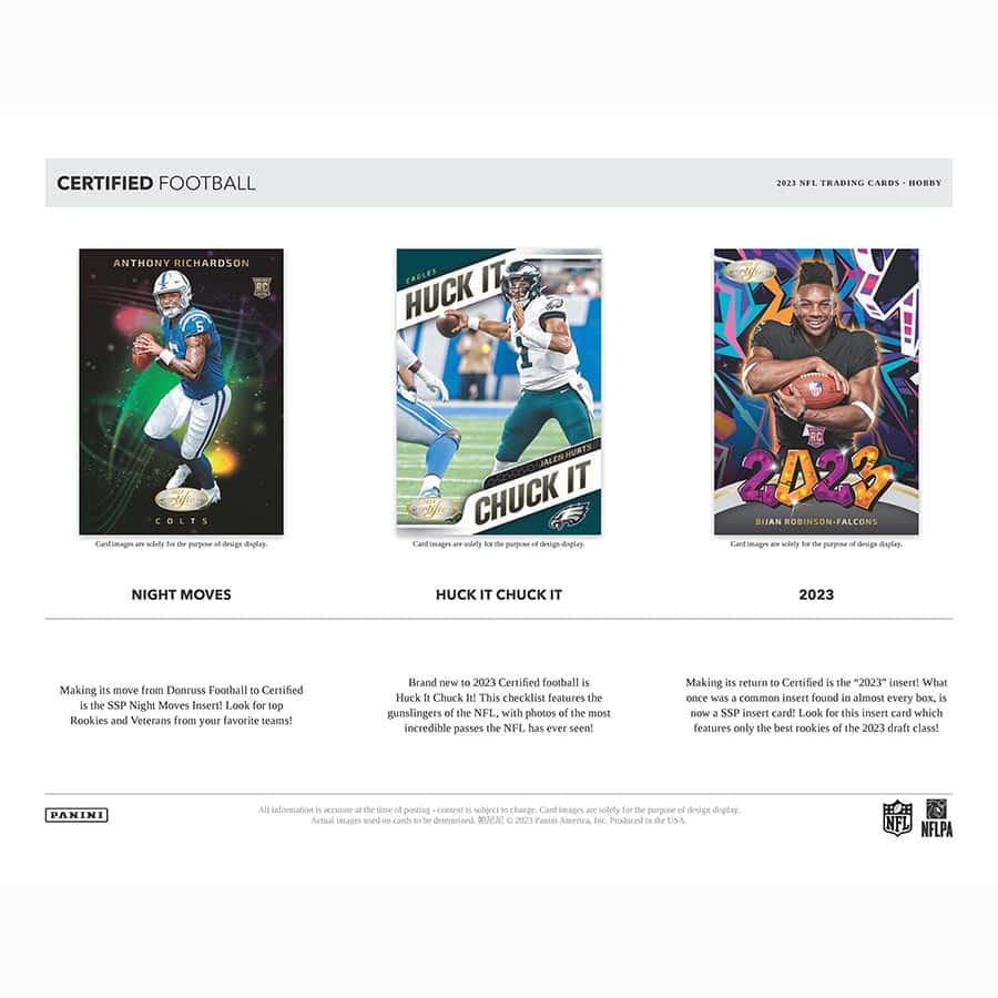 Panini Certified NFL Football 2023 - Hobby Box