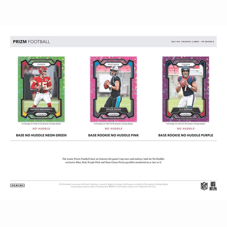 Panini Prizm NFL Football 2023 No Huddle - Hobby Box