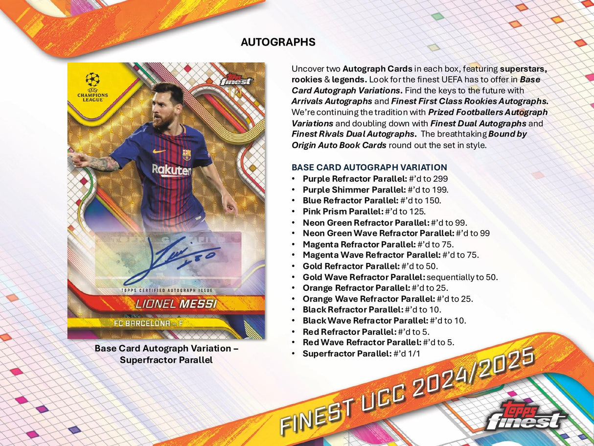 Topps Finest UEFA Club Competitions 2024/25 - Hobby Box