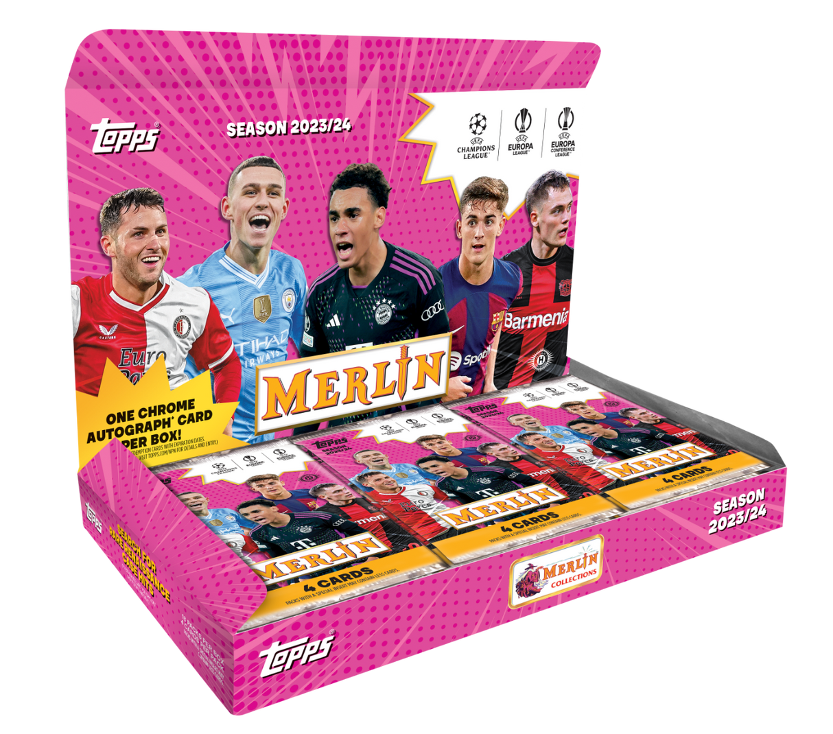Topps Merlin UEFA Chrome 2023/24 - Hobby Box