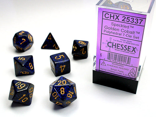 Speckled – Polyhedral Golden Cobalt™ 7-Die Set