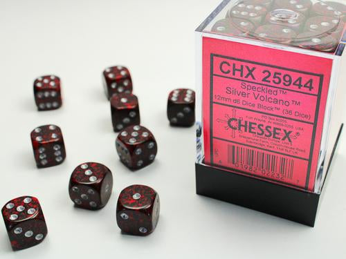 Speckled – 12mm d6 Silver Volcano™ Dice Block™