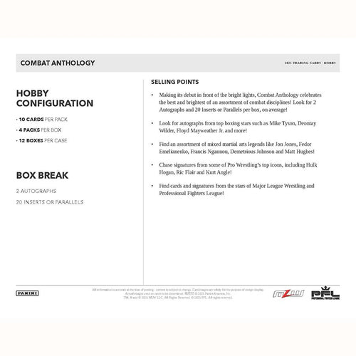 Panini PFL Combat Anthology 2025 - Hobby Box