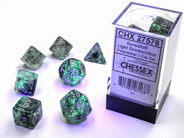 Borealis™ – Polyhedral Light Smoke w/silver Luminary 7-Die Set