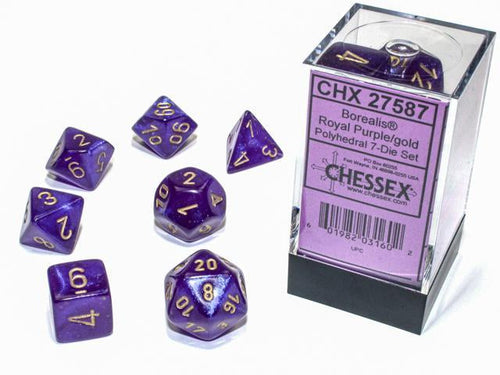 Borealis™ – Polyhedral royal purple/gold 7-Die Set