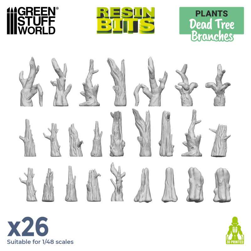 Green Stuff World: 3D Printed Set - Dead Tree Brushes