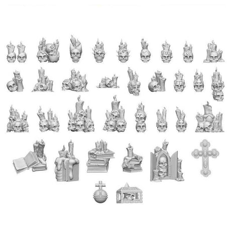 Green Stuff World: 3D Printed Set - Skull Cult with Candles