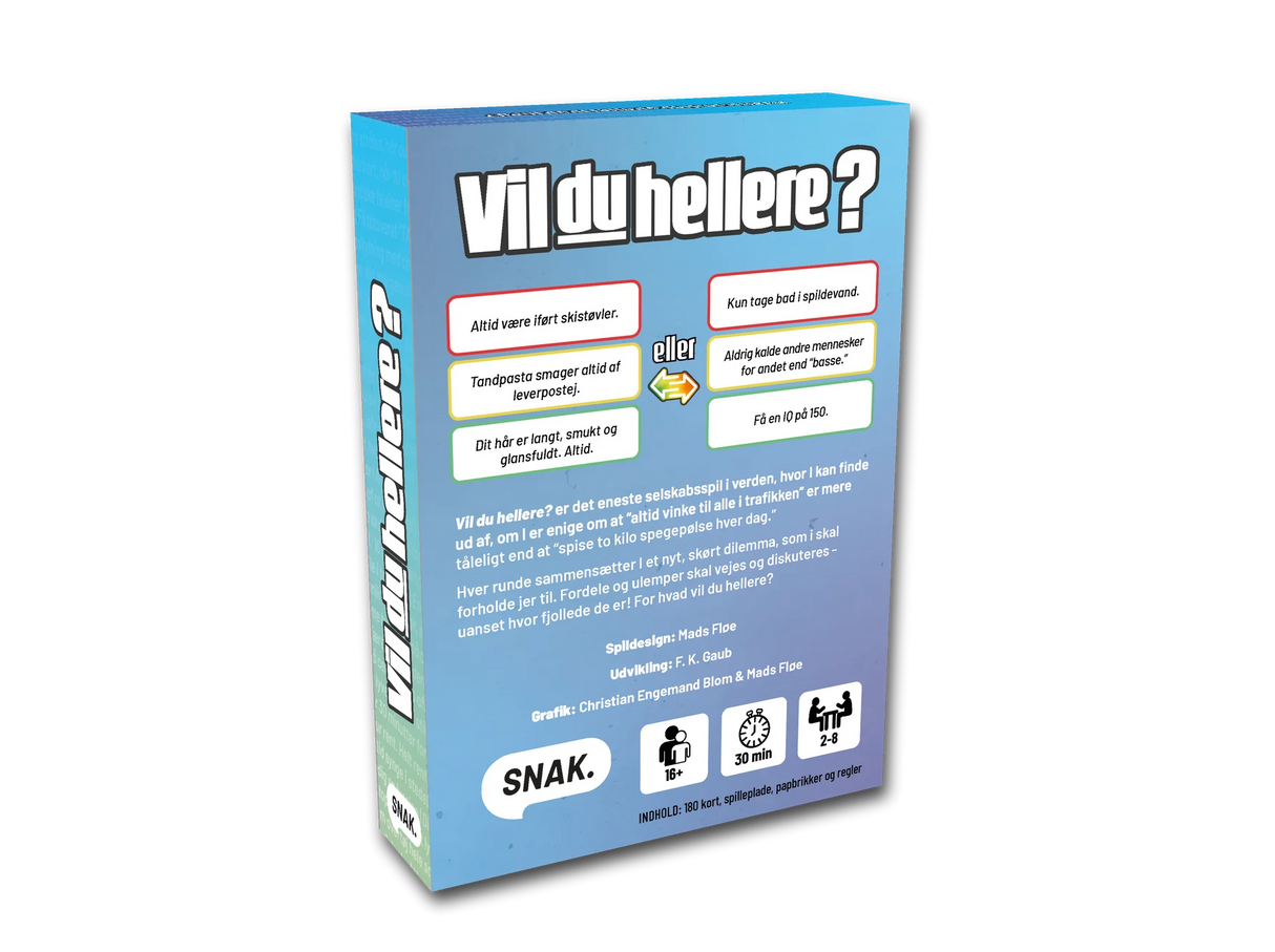 Vil du hellere? - Selskabsspil fra SNAK