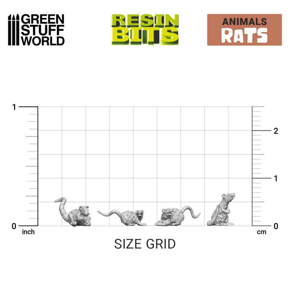 Green Stuff World: 3D Printed Set - Animals - Small Rats