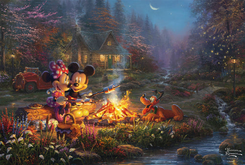 Thomas Kinkade: Disney - Mickey & Minnie Sweetheart Campfire 200 (Puslespil)