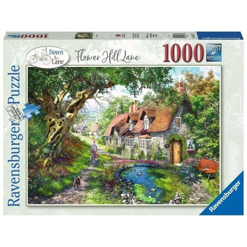 Ravensburger - Flower Hill Lane - 1000 brikker (Puslespil)