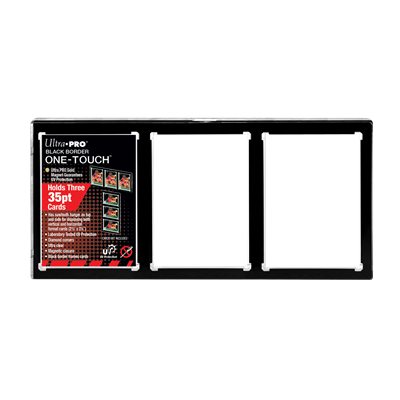 Ultra Pro: 3-Card Black Border One-Touch Magnetic Holder