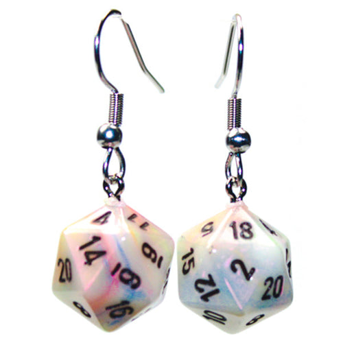 Chessex Hook Earrings Pair Festive Circus Mini D20