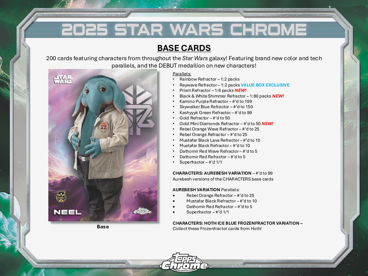 Topps Chrome Star Wars 2025 - Value Box