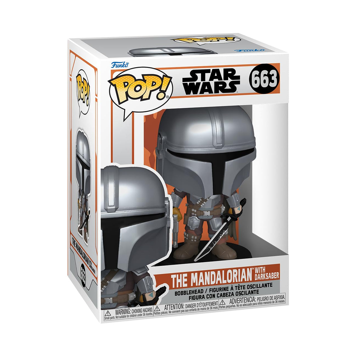 Funko POP! Vinyl: The Mandalorian with Darksaber #663