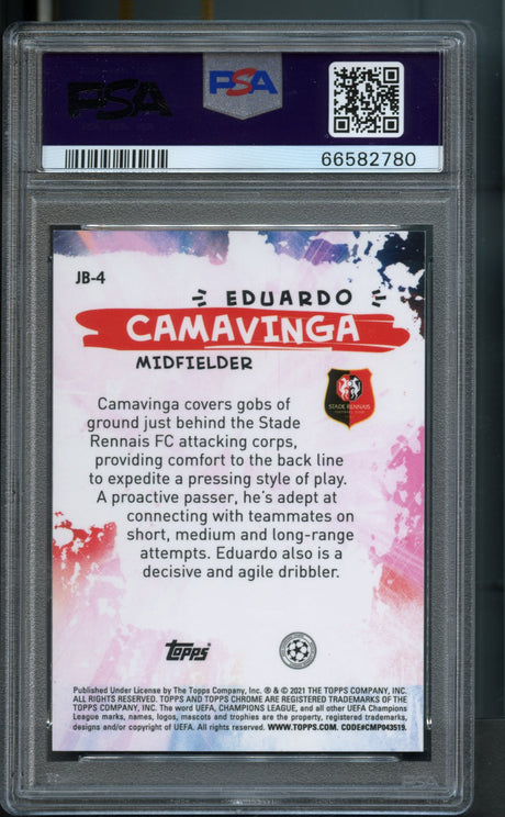 Eduardo Camavinga #JB4 PSA 10 [2020 Topps Chrome UCL]