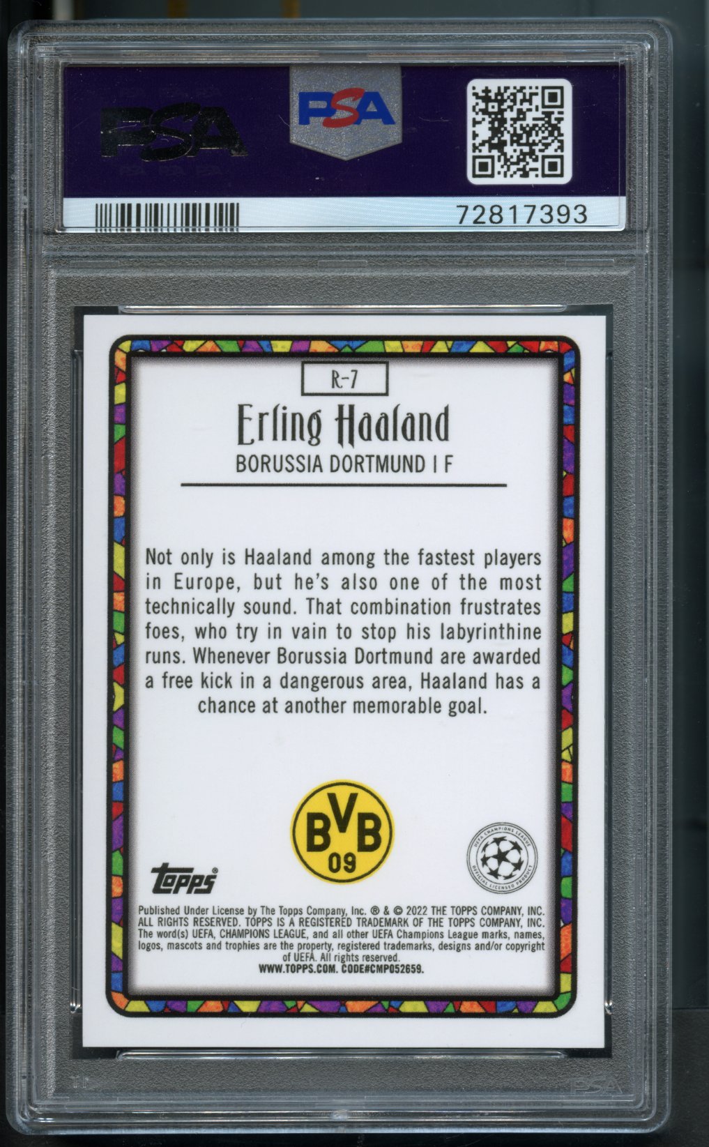 Erling Haaland #R7 PSA 10 [2021-22 Topps Merlin Chrome UCL]