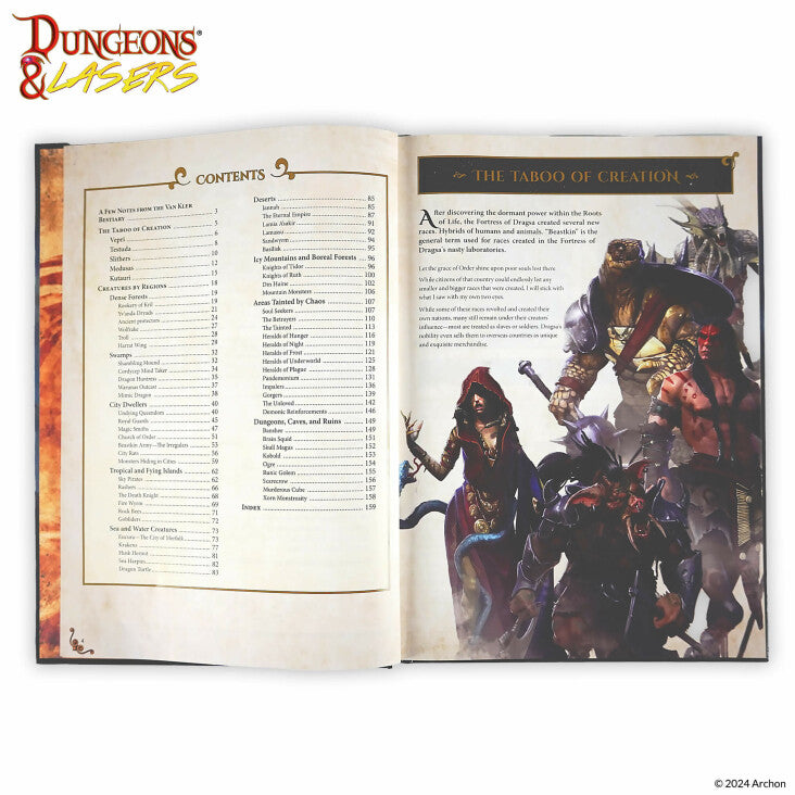 Dungeons & Lasers: The World of Deuslair - Bestiary Book (Eng)