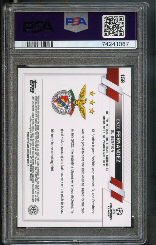 Enzo Fernandez #158 PSA 10 [2022-23 Topps UEFA Club Competitions 1st Edition]