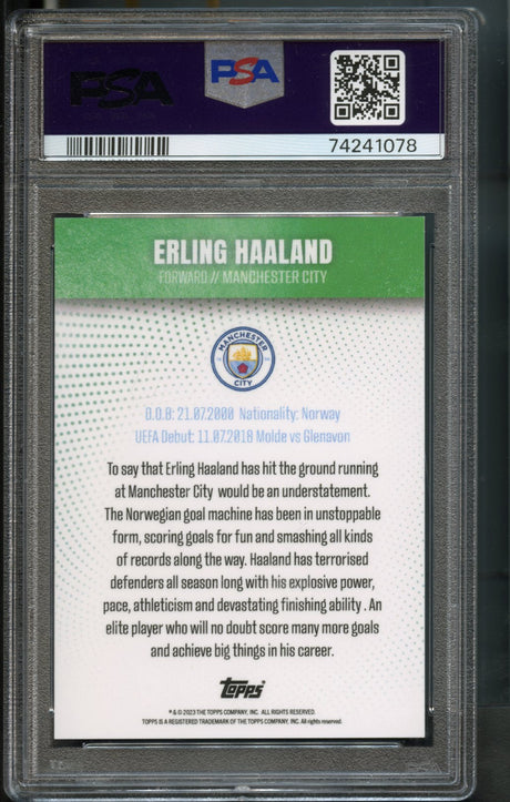 Erling Haaland 28/75 PSA 8 [2022-23 Topps Manchester City Team Set]