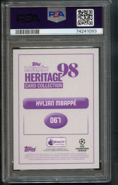 Kylian Mbappe #67 PSA 9 [2022-23 Topps Merlin Hertiage 98]