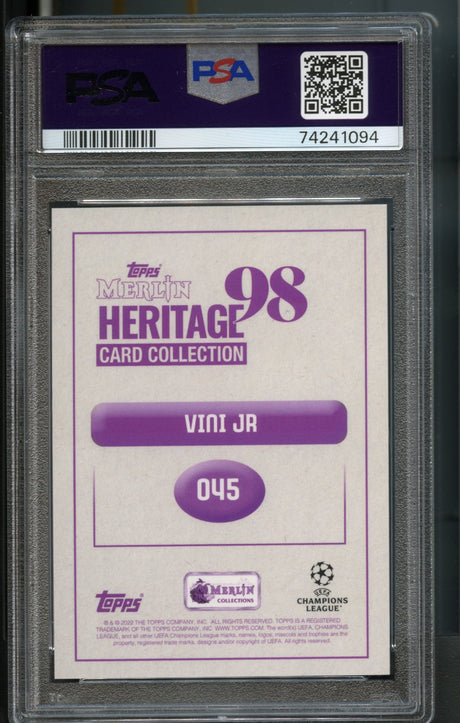 Vini JR #45 04/49 PSA 9 [2022-23 Topps Merlin Hertiage 98]