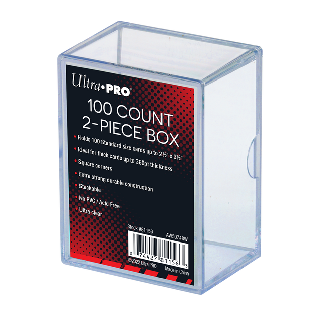 Ultra PRO 2-Piece 100 Count Clear Card Storage Box