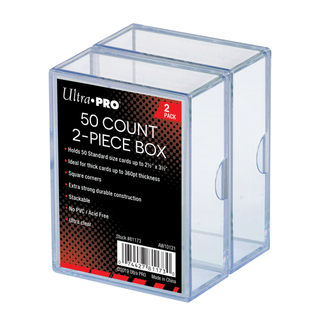 Ultra PRO 2-Piece 50 Count Clear Card Storage Box (2-pack)