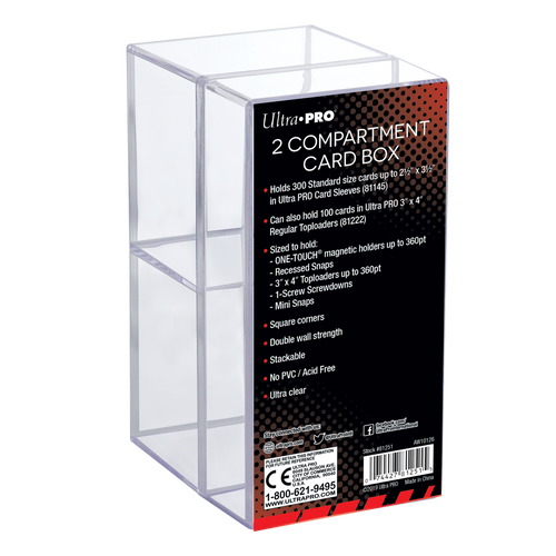 Ultra PRO 2-Compartment Card Box - Clear