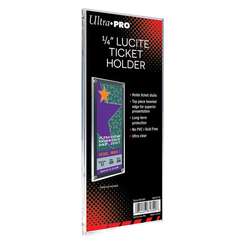Ultra PRO Lucite Ticket Stub 2.5" X 7" Holder
